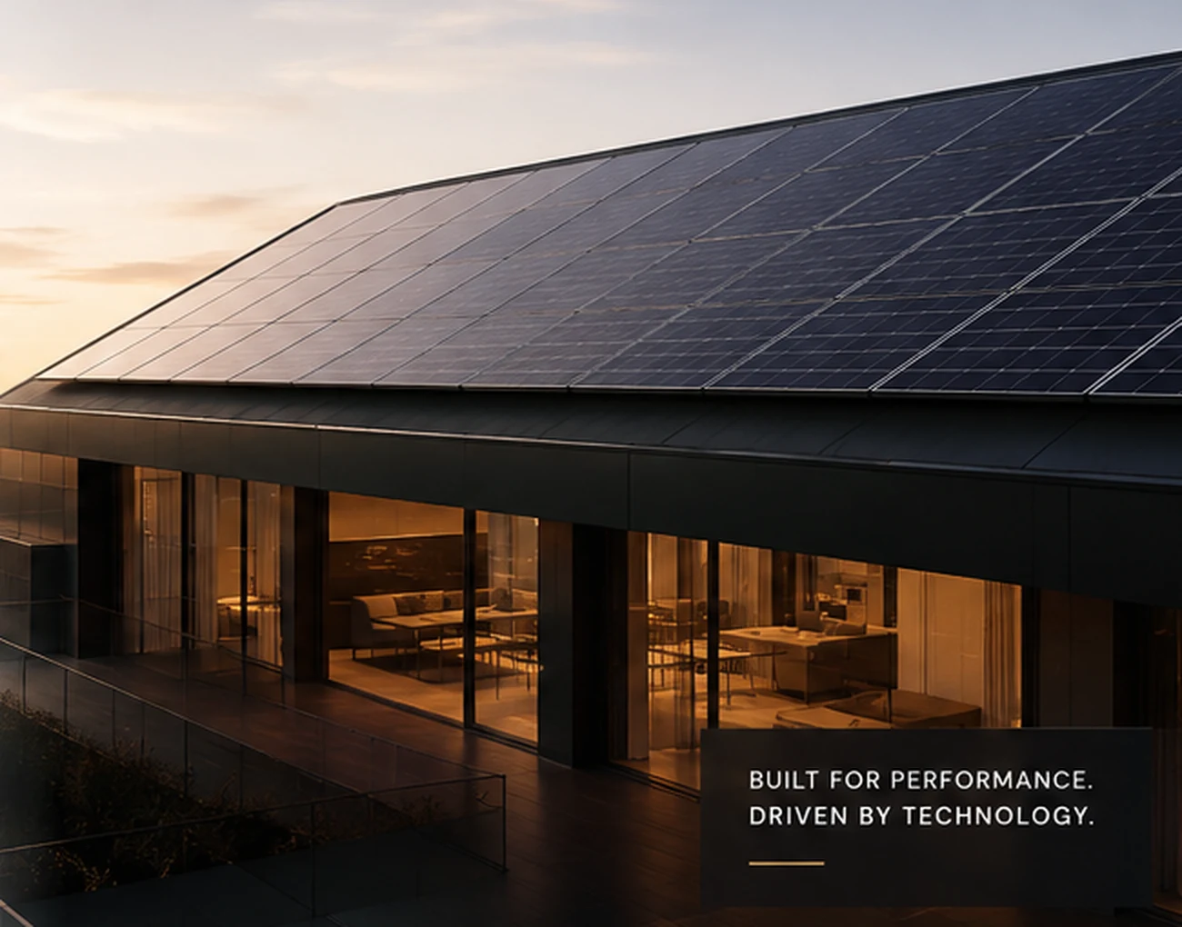 Solar technology integrated with modern architecture